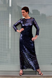 Midnight blue sequin dress